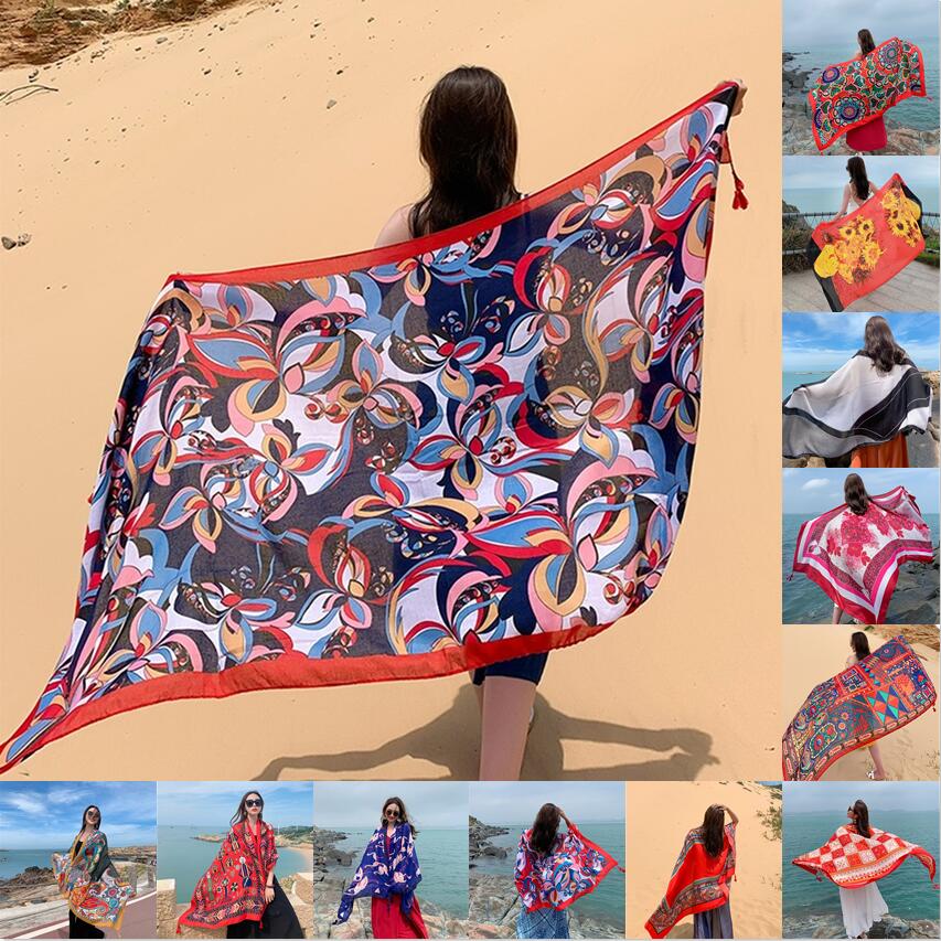 Linen Dress Wrap - Woestijn Zon Bescherming Katoen Linnen Strand