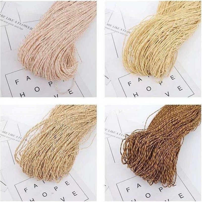 Crochet Bag Raffia - 200g 2-laags katoenen raffia-garen voor handgehaakt