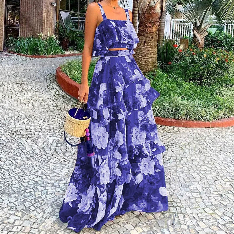 Dames Tweedelige Outfits Bloem - Romper Floral Print recensie en prijs