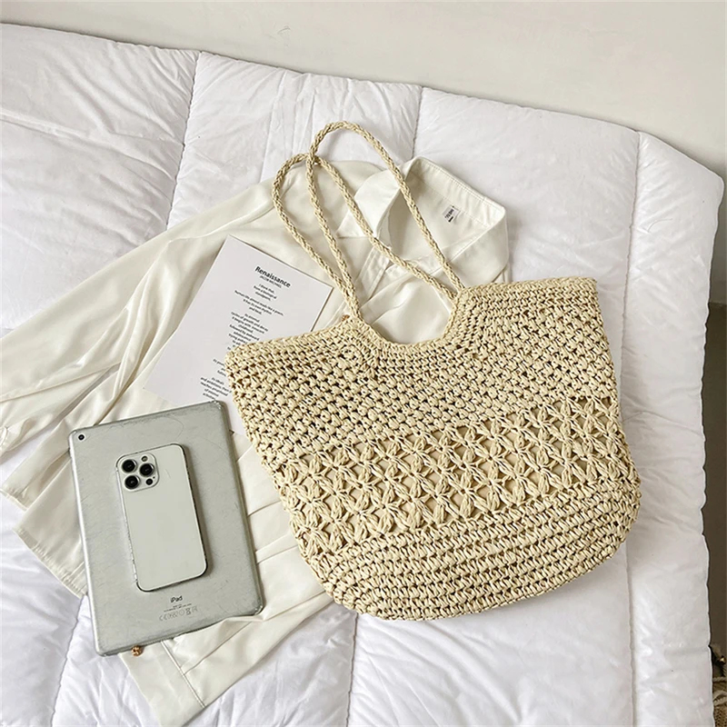 Casual design strogeweven tass - Crochet Bag Raffia recensie en prijs