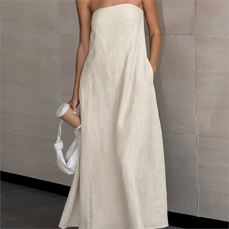 Mode elegant eenvoudig ontwerp - Linen Dress Wrap recensie en prijs