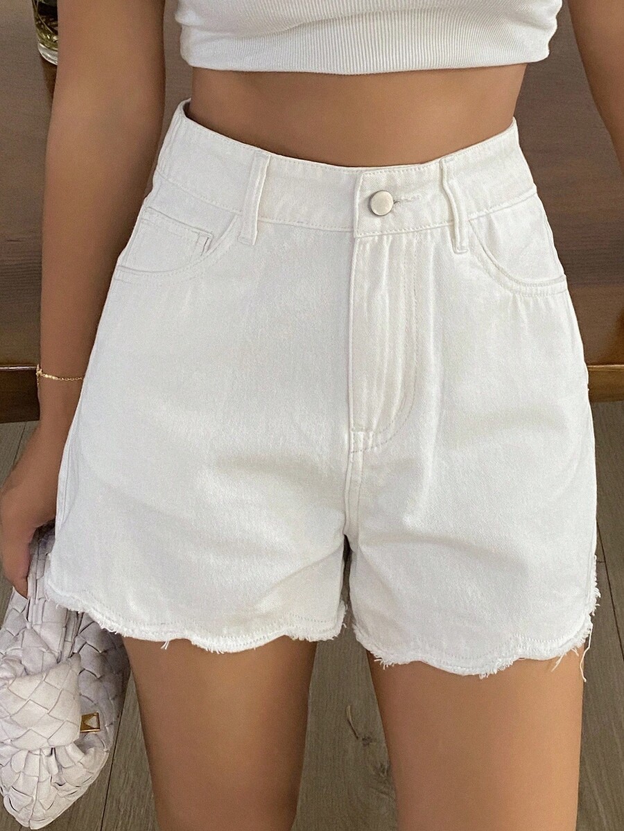 Dames losse casual denim short - Shorts Denim Frayed recensie en prijs