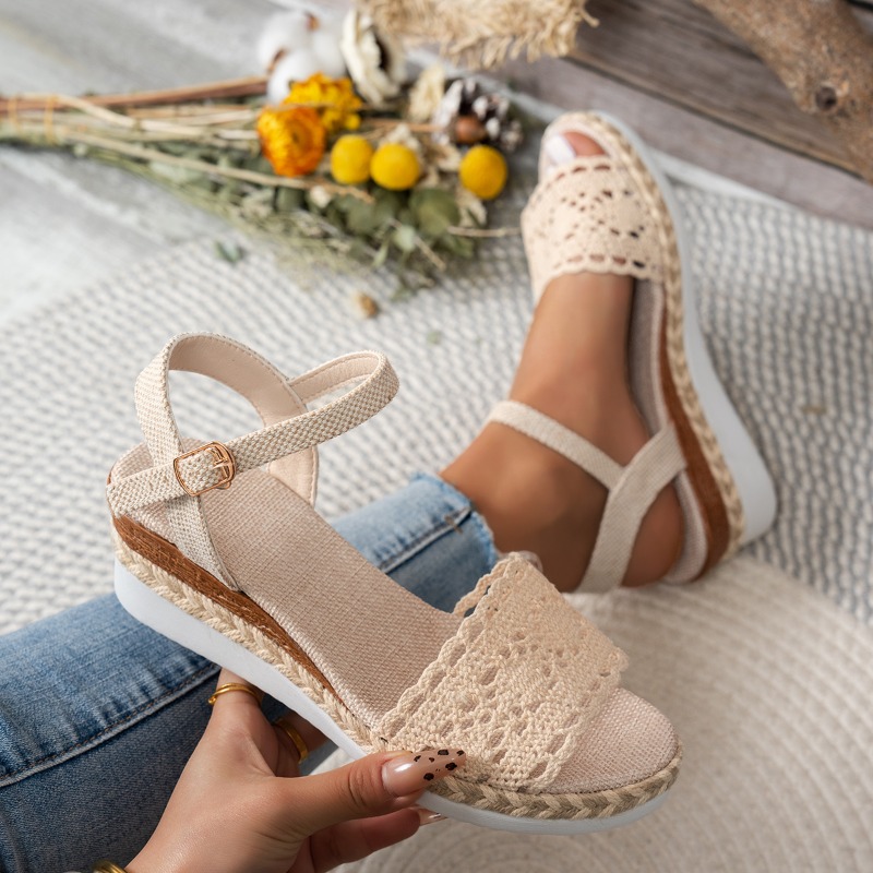 Dames kanten sandalen met slee - Wedge Espadrille Women recensie en prijs