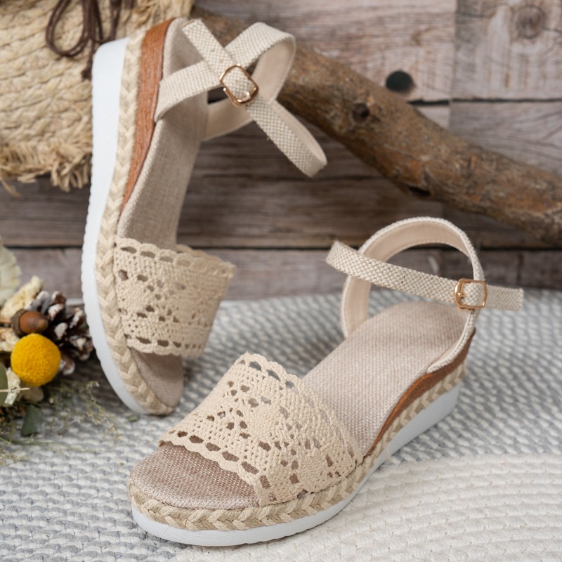 Dames kanten sandalen met slee - Wedge Espadrille Women recensie en prijs