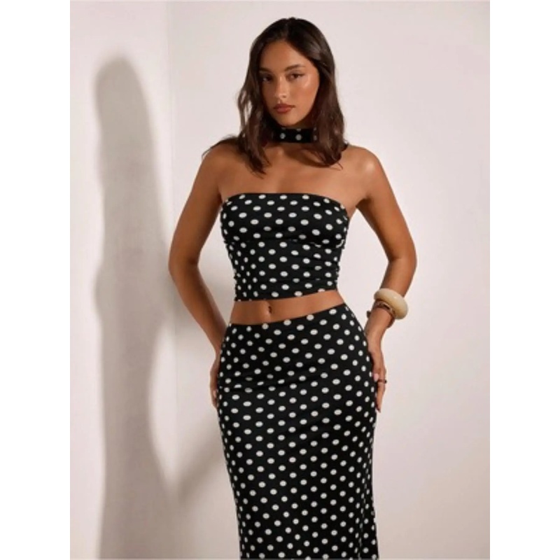 Retro Y2K polkadot crop top me - Crop Top Crochet recensie en prijs